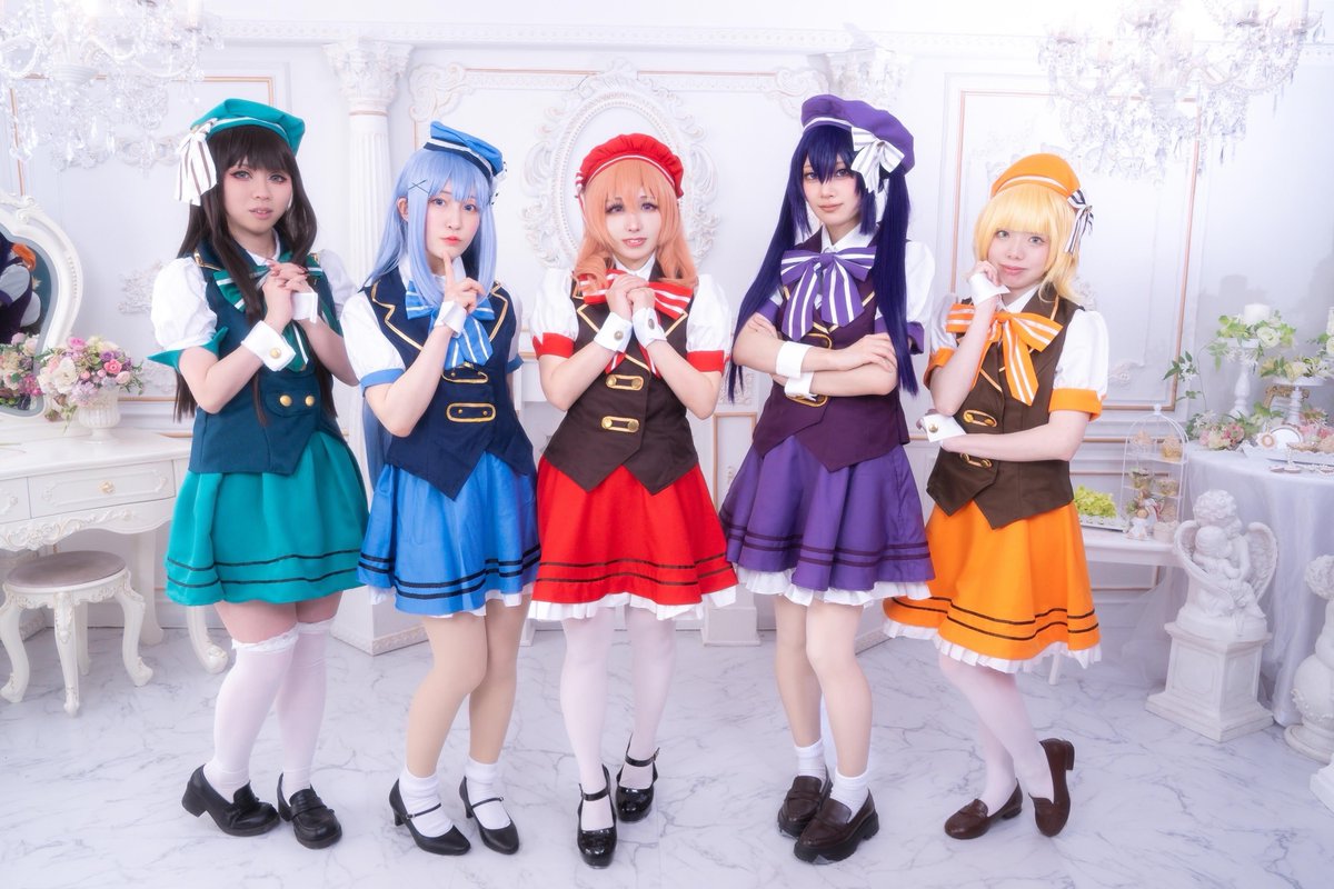 popopohi999's tweet photo. みんなでバレンタイン💝🐰
·
cosplay
ご注文はうさぎですか？
   ココア：@cosririri 
   チノ：@7LUNaW 
   リゼ：@butanikunikuv 
   千夜：@popopohi999 
   シャロ：@chamame_c 

photo:ランス様(@Rance_Brionac )
📍： #探し物は不在のティッピーですか20250209 https://t.co/8bAbWkikkJ