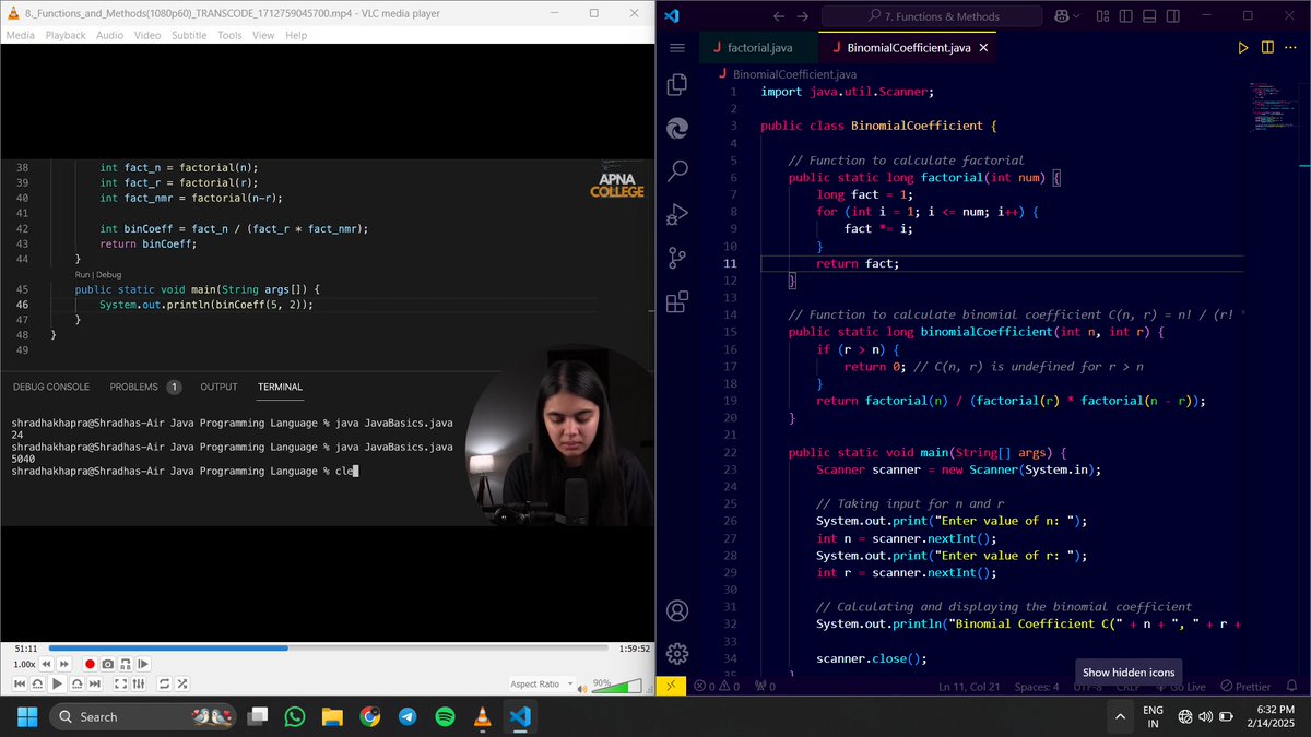 codewithrk21's tweet image. Day 09/100 #100DaysofCode
Mastering #JavaWithDsa
Learned today Basic Concepts of Functions by @ShradhaKhapra Mam.
@ApnacollegeX