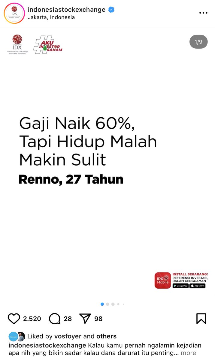 Short video memang lagi jadi primadona dan diboost, tapi bukan berarti semua konten kita jadi harus bikin video. 

Carousel atau single image berbasis teks masih works kok, selama memang copywritingnya bagus.