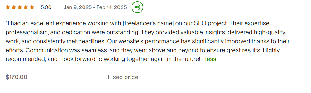 SyeedSEO's tweet photo. When your client prompts ChatGPT to give you a 5-star review 😂 https://t.co/9c2xsUoFth