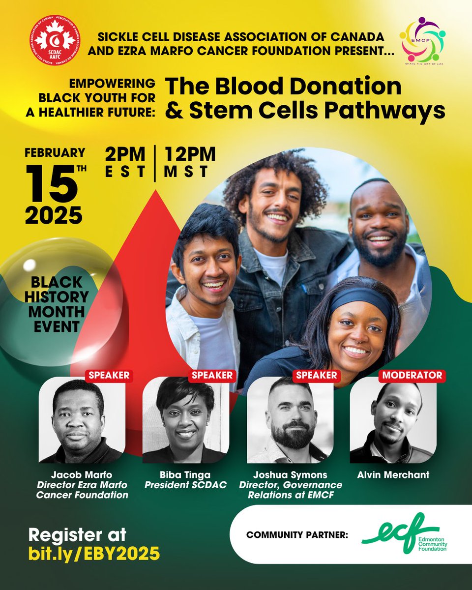 #MalariaDeferralMustGo 
#Swab4Ezra 
Did you know that only 16-19% of Black patients in need have a matched unrelated donor, compared to 75% of White patients? 
 More Black donors are needed to close this gap
Join a life-saving session, register: bit.ly/EBY2025
