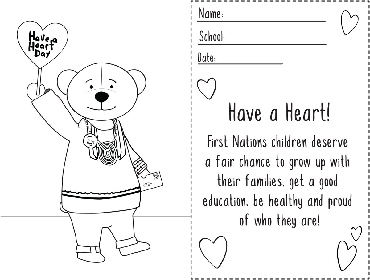 We believe all children should receive the services they need to grow up safely at home, get an education, be healthy, and be proud of who they are! 💚 #SpiritBear #HaveAHeartDay