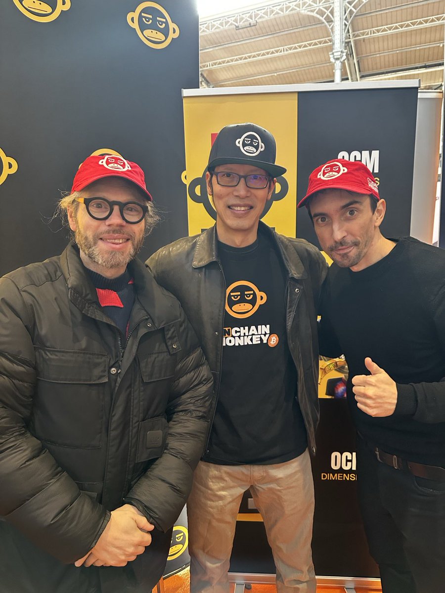 Absolute legends shaping the Art on Bitcoin movement: <a href="/MacTuitui/">Alexis André</a>, <a href="/leocaillard/">leo Kay</a> and <a href="/huuep/">danny huuep</a>! 🟧