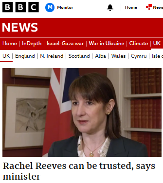 msm_monitor's tweet photo. What a headline. No denial. The inference to be made is that the allegations against her are true. She's a liar who was also investigated over an alleged misuse of company cash. If Reeves was the Scottish Govt finance minister Anas Sarwar would be demanding her head. https://t.co/u8sXUqbcKe
