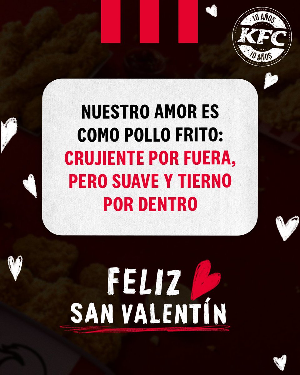 kfc__py's tweet image. Si no sabes cómo decirlo, dilo con pollito 🍗🥰

#FingerLickinGood #AlwaysOriginal
#KFC10AÑOS