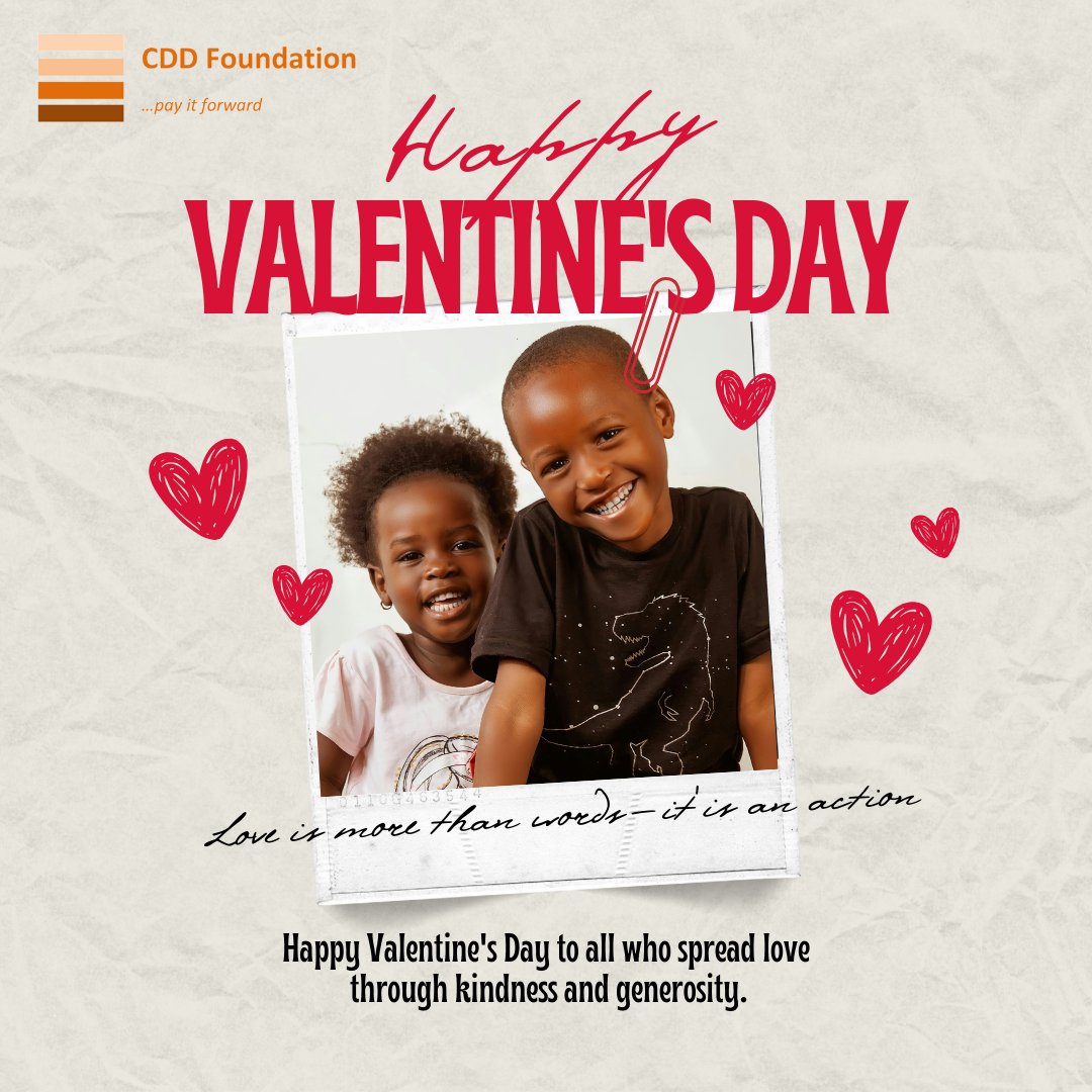 cddfoundation's tweet photo. Love is more than words—it’s action. 💖 This Valentine’s, let’s share kindness, hope, and warmth with those who need it most. #PayItForward #LoveInAction #cddfoundation https://t.co/0Whed65zzS