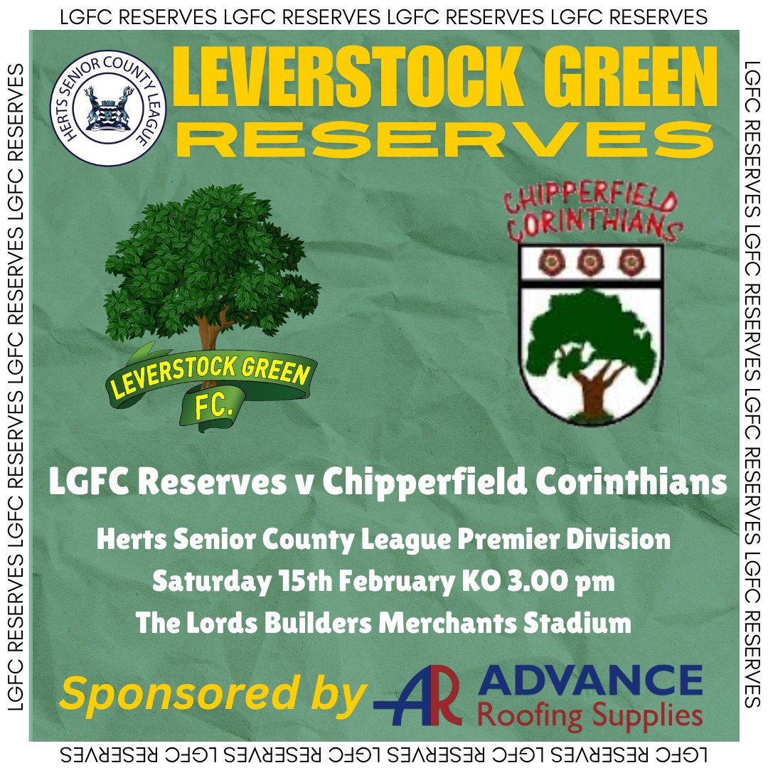 ➡️ NEXT UP

Big game tomorrow as we host <a href="/ChipCorinthians/">Chipperfield Corinthians</a> in a top-of-the-table clash in the Acerbis <a href="/hscfl/">HSCL</a> Premier Division!

KO 3pm at the <a href="/LordsBuildersM/">Lords Builders Merchants</a> Stadium.
Admission £5.

#UpTheRessies