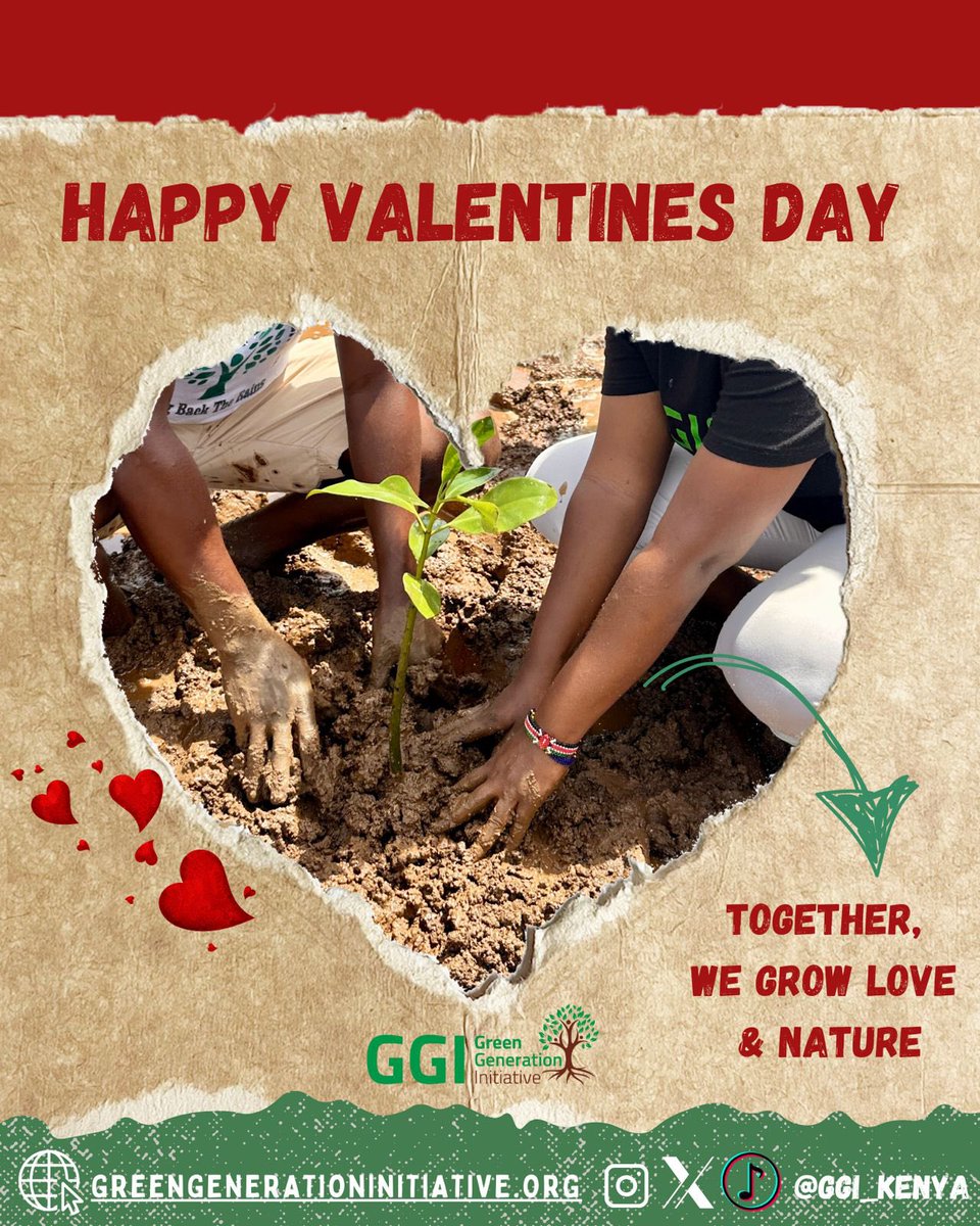 GGI_Kenya's tweet photo. Roses fade, but trees last a lifetime! This Valentine’s Day, plant a tree with your significant other and let your love grow as strong as nature. Together, we grow love and nature! Happy Valentine’s Day! #GreenValentine #lovethatgrows #GreenGenerationInitiative https://t.co/CQ0ubMeUZk
