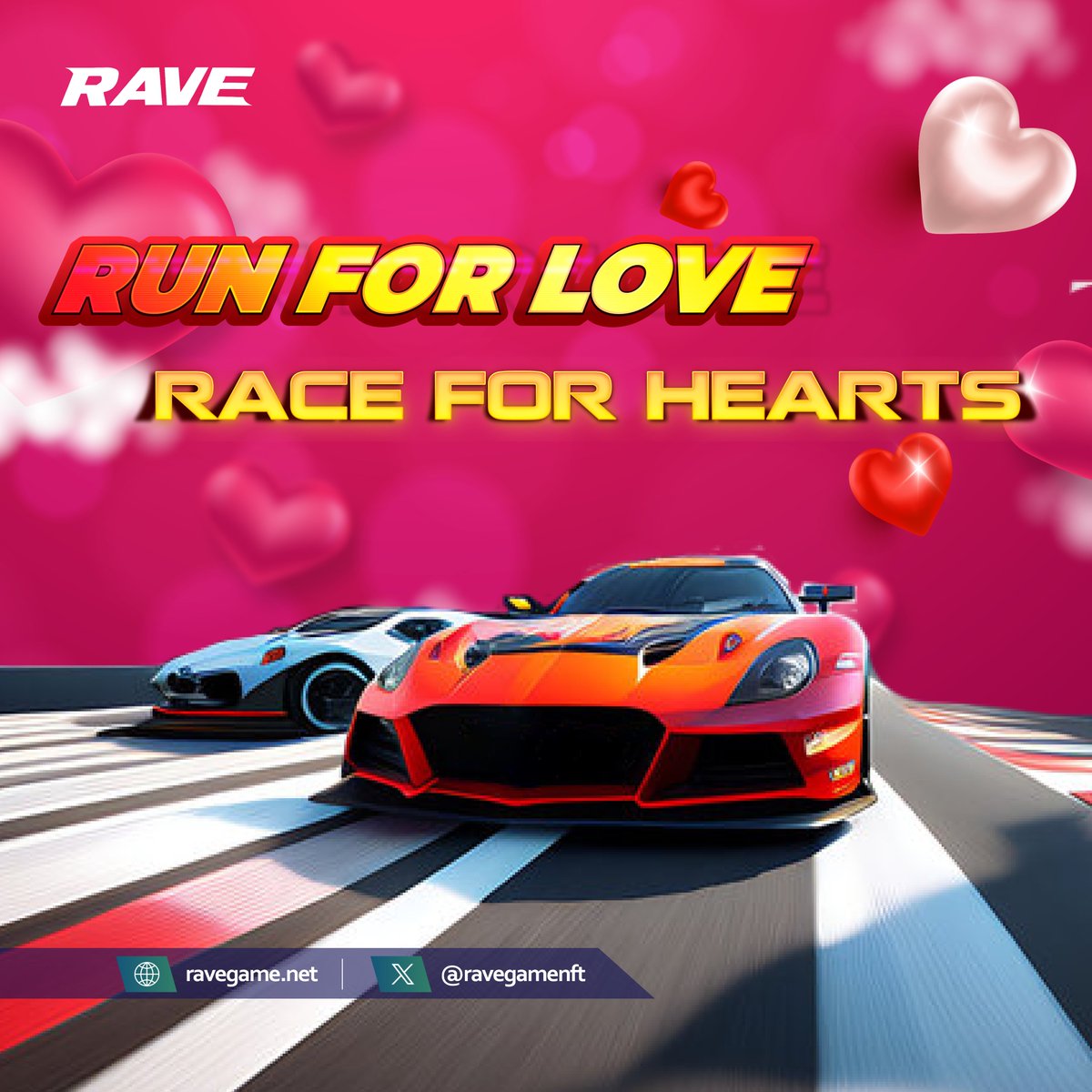Love is in the air... and so is the smell of burning rubber!🏎💨

Happy Valentine's Day to all the speed demons out there!❤️‍🔥

#Rave #Web3Games