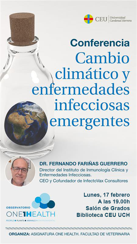 Ciencia CEU UCH (@cienciauchceu) on Twitter photo El lunes recibimos en <a href="/uchceu/">Universidad CEU UCH</a> al Dr Fernando Fariñas <a href="/immuninfection/">Dr. Fernando Fariñas Guerrero</a> para hablarnos sobre el efecto del cambio climático en las enfermedades infecciosas emergentes
Organizado por el Observatorio #OneHealth de <a href="/uchceu/">Universidad CEU UCH</a>
📍 17/02/2025 19:00 Salon Grados <a href="/BibliotecaUCH/">BibliotecaUCH</a> El lunes recibimos en <a href="/uchceu/">Universidad CEU UCH</a> al Dr Fernando Fariñas <a href="/immuninfection/">Dr. Fernando Fariñas Guerrero</a> para hablarnos sobre el efecto del cambio climático en las enfermedades infecciosas emergentes
Organizado por el Observatorio #OneHealth de <a href="/uchceu/">Universidad CEU UCH</a>
📍 17/02/2025 19:00 Salon Grados <a href="/BibliotecaUCH/">BibliotecaUCH</a>
