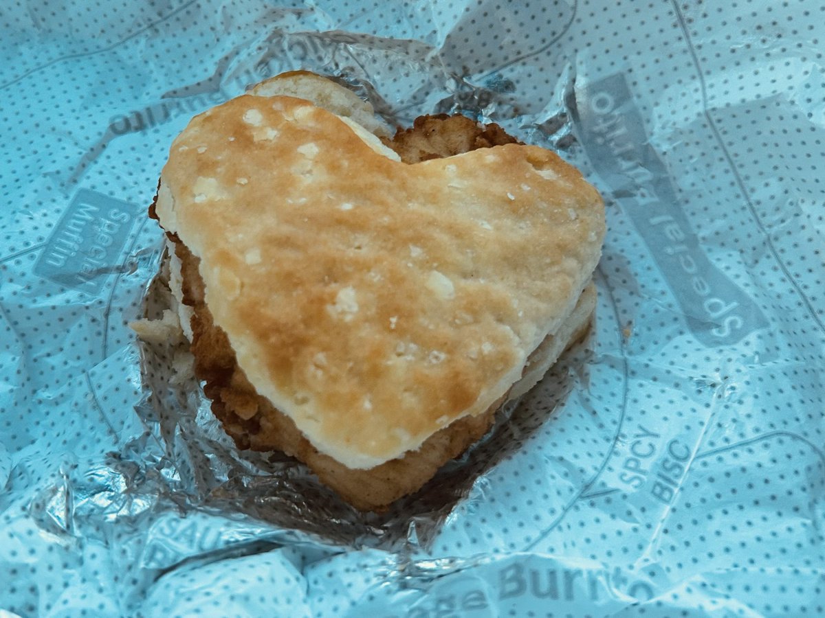 Happy Heart-Shaped Chicken Biscuit Day
