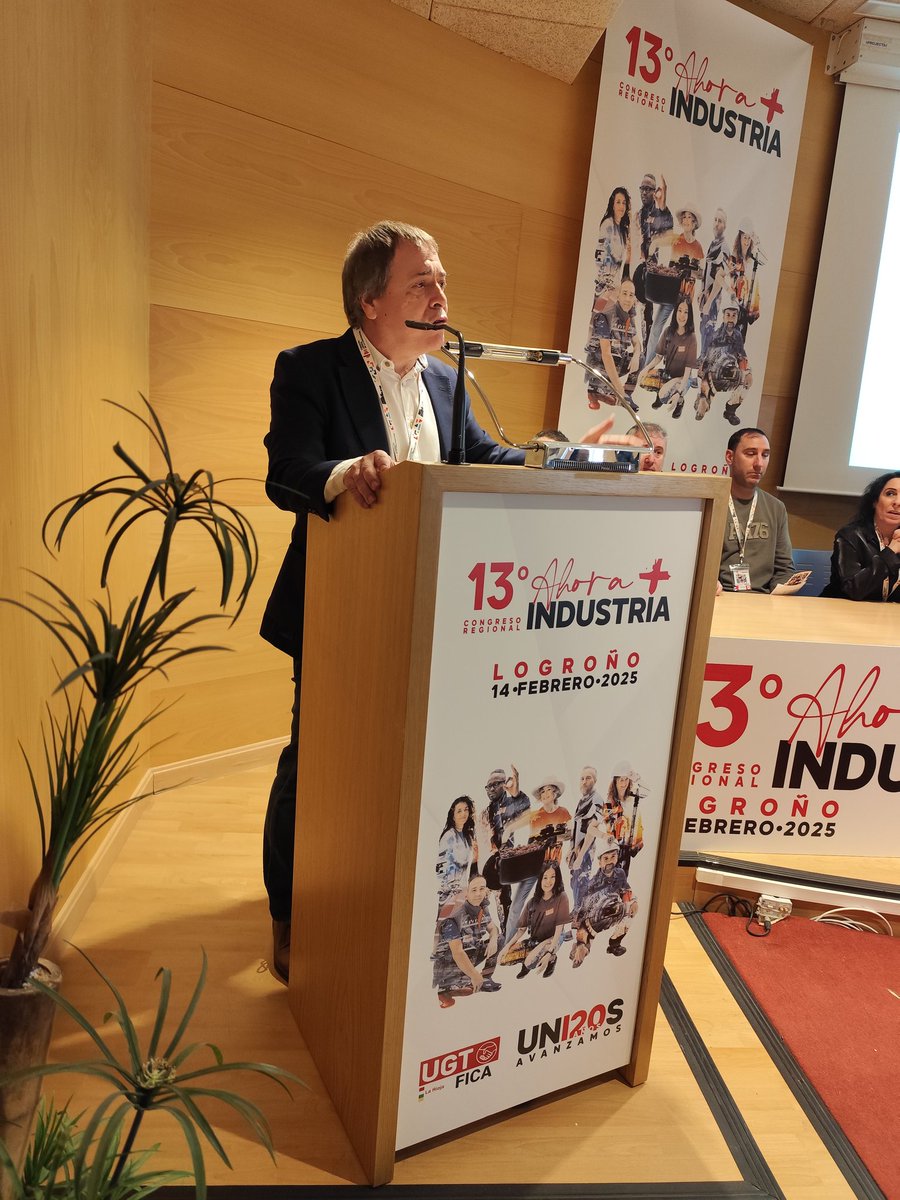 UGT_FICA's tweet photo. 🔴 Mariano Hoya, SG de @UGT_FICA clausura el 13⁰ Congreso de UGT FICA La Rioja https://t.co/jG68SDiqfL