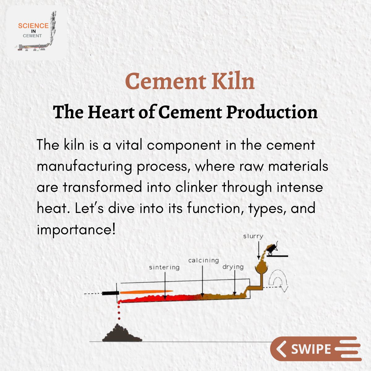 ScienceC79853's tweet photo. #CementKiln – The Heart of Cement Production!

The kiln is a vital component in cement manufacturing process, where raw materials are transformed into clinker through intense heat. 

#RotaryKiln #KilnOptimization #ClinkerProduction #SustainableCement #ScienceInCement https://t.co/q9NGX8uU7j