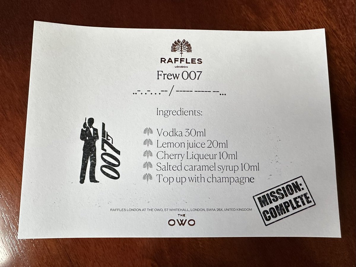 SiFrew's tweet image. The ‘SF #martini’ will be served in the #spybar @raffleshotels, #London at The OWO tomorrow evening. So proud. #luxury #travelblog sifrew.com