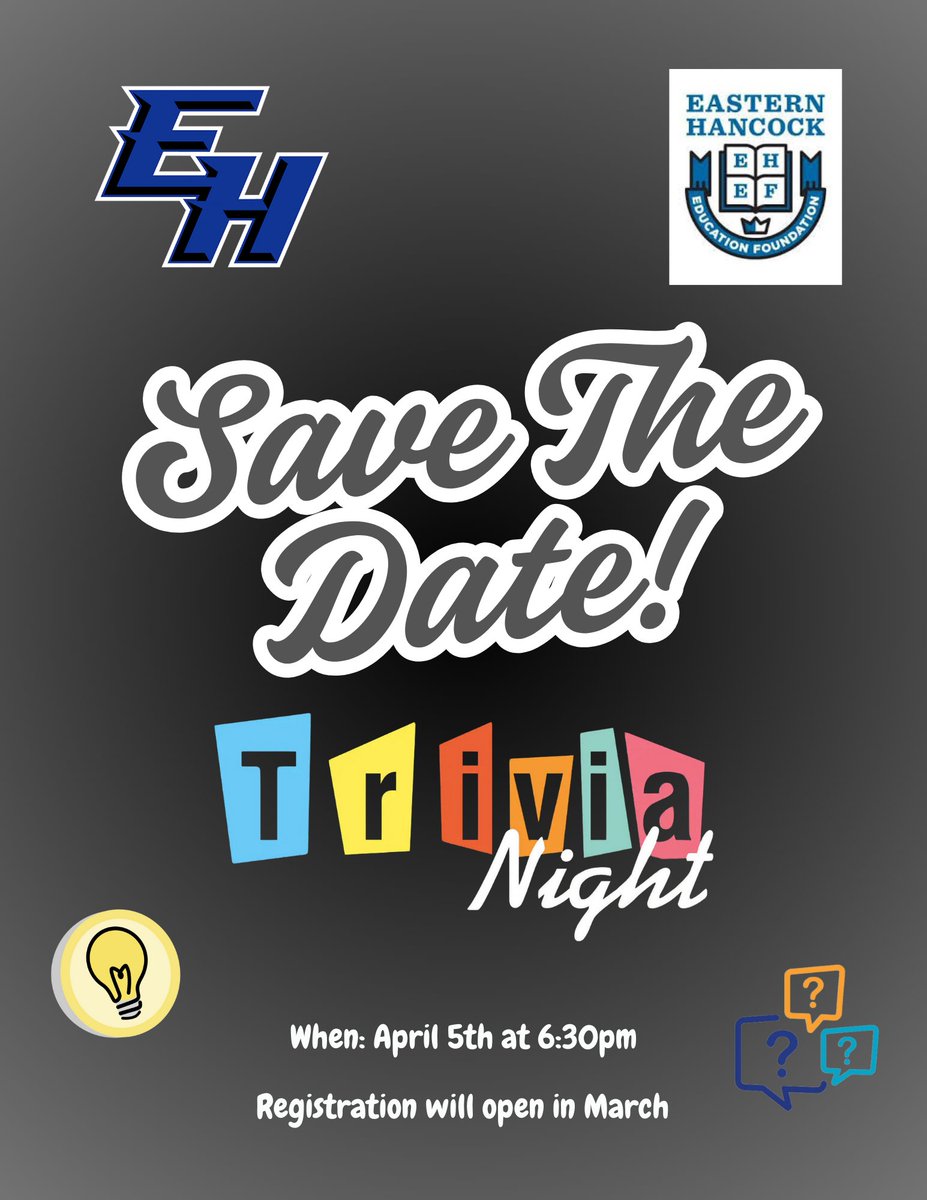 Our Annual Trivia Night is coming in April! Save the date and watch for registration to open in March. Hope to see you there.