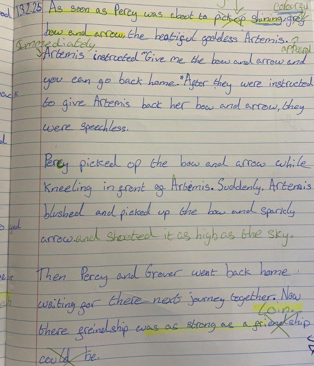 WCPSFarnham's tweet image. Here is one example of the wonderful stories that have been written in Year 5 this week. The children have been exploring journey stories using Percy Jackson as inspiration.