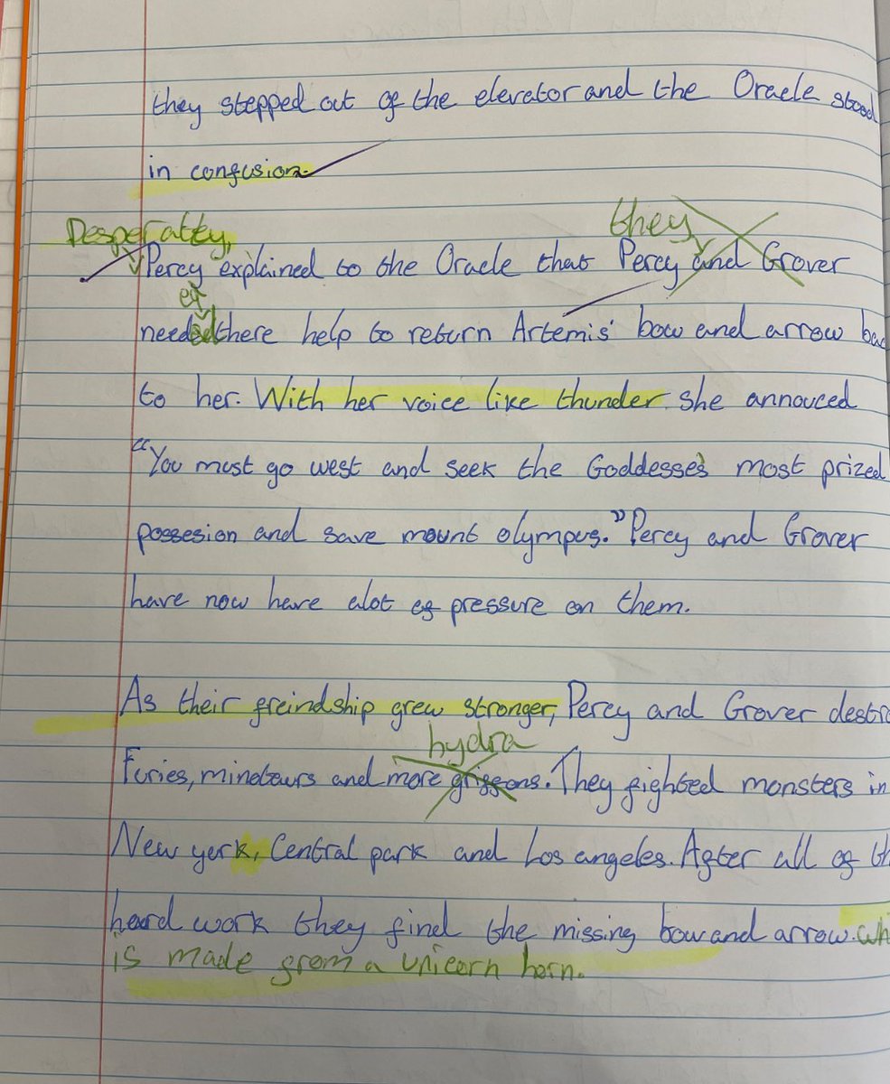 Here is one example of the wonderful stories that have been written in Year 5 this week. The children have been exploring journey stories using Percy Jackson as inspiration.