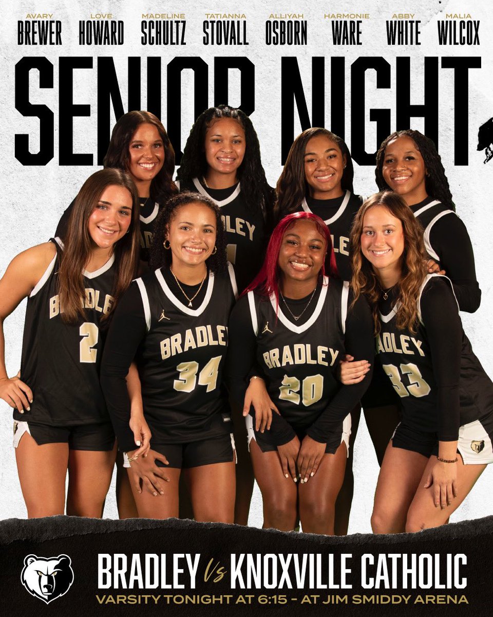 Bradley Bearettes (@bc_bearettes) on Twitter photo It’s GAMEDAY and SENIOR NIGHT! Bring your Valentine’s to Jim Smiddy Arena tonight as we honor our eight seniors and take on a good <a href="/knox_bball/">KnoxCatholicLadyIrishBball</a> team at 6:00. JV has unfortunately been cancelled. #ChasingHistory It’s GAMEDAY and SENIOR NIGHT! Bring your Valentine’s to Jim Smiddy Arena tonight as we honor our eight seniors and take on a good <a href="/knox_bball/">KnoxCatholicLadyIrishBball</a> team at 6:00. JV has unfortunately been cancelled. #ChasingHistory