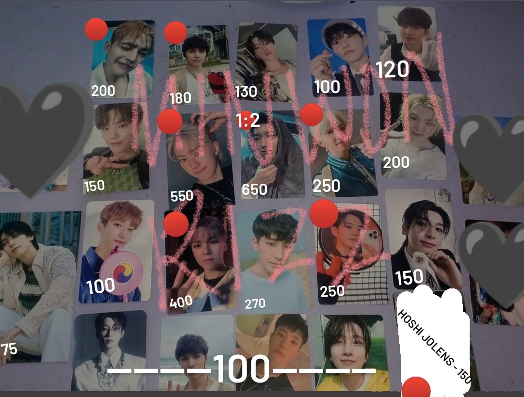 minwonrizz's tweet image. wts lfb svt photocards wonwoo mama mary wonwoo atenista hoshi ums pob hoshi iphone hoshi jolens and many more

- 4300/set
- red mark : unmarked
- prio taking whole set
- onhand, x sensi
- payo/5 days dop (if marami kukunin)
- can steal: prev claims + 1 (unmarked)
- 80% to push