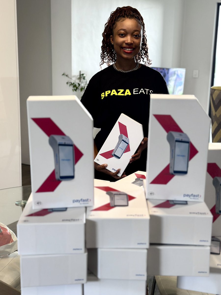 Spazaeats (@spazaeats) on Twitter photo Spaza Eats is ready to give you POS machines 💚
Our partnership with <a href="/Payfast/">Payfast by Network</a> by Network is activated.
Call us ☎️ Spaza Eats is ready to give you POS machines 💚
Our partnership with <a href="/Payfast/">Payfast by Network</a> by Network is activated.
Call us ☎️