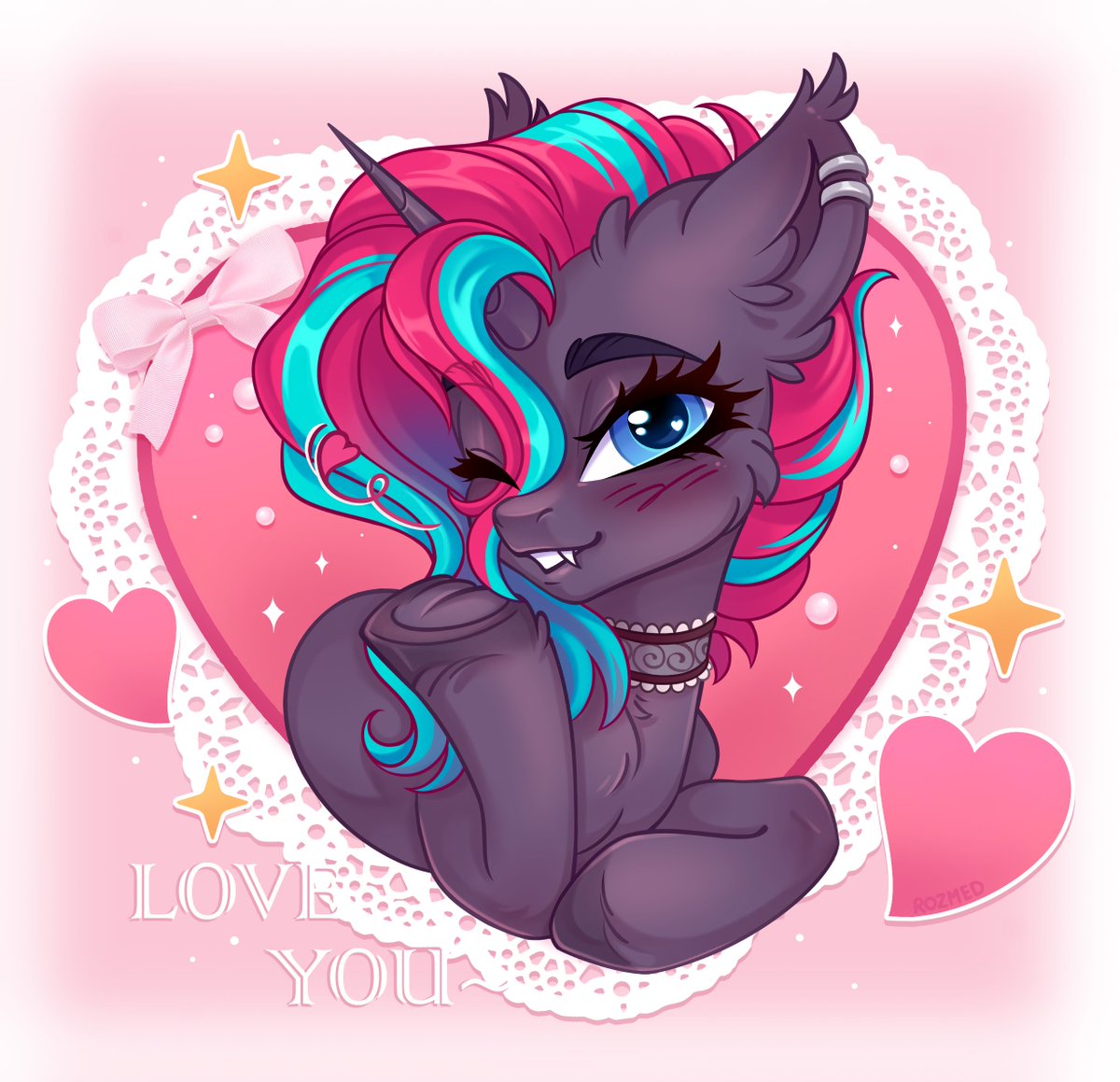 _ROZMED_'s tweet image. Happy valentine's day!
Love yourself and be loved ~💕
#MLP #pony
