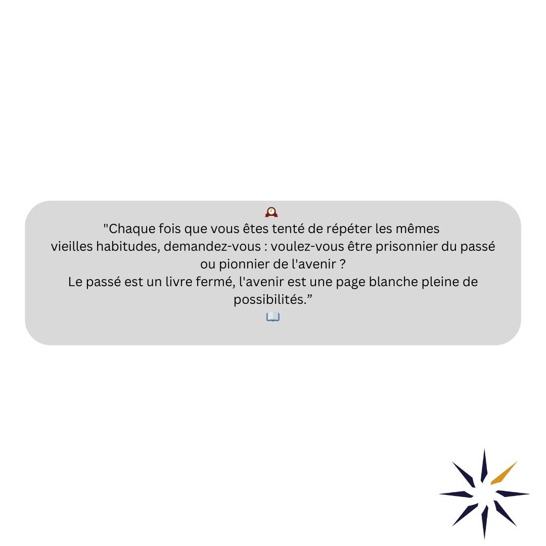 Bonjour à tous en ce vendredi après-midi voici une citation pour vous encourager à avancer vers votre avenir sans être bloqué par votre passé !