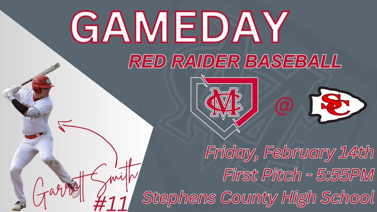 🚨𝐆𝐀𝐌𝐄𝐃𝐀𝐘🚨

🆚 Stephens County
📍 Stephens County High School
⏰ 5:55 PM
🎟️ gofan.co/event/3079615?…

#GoRedRaiders