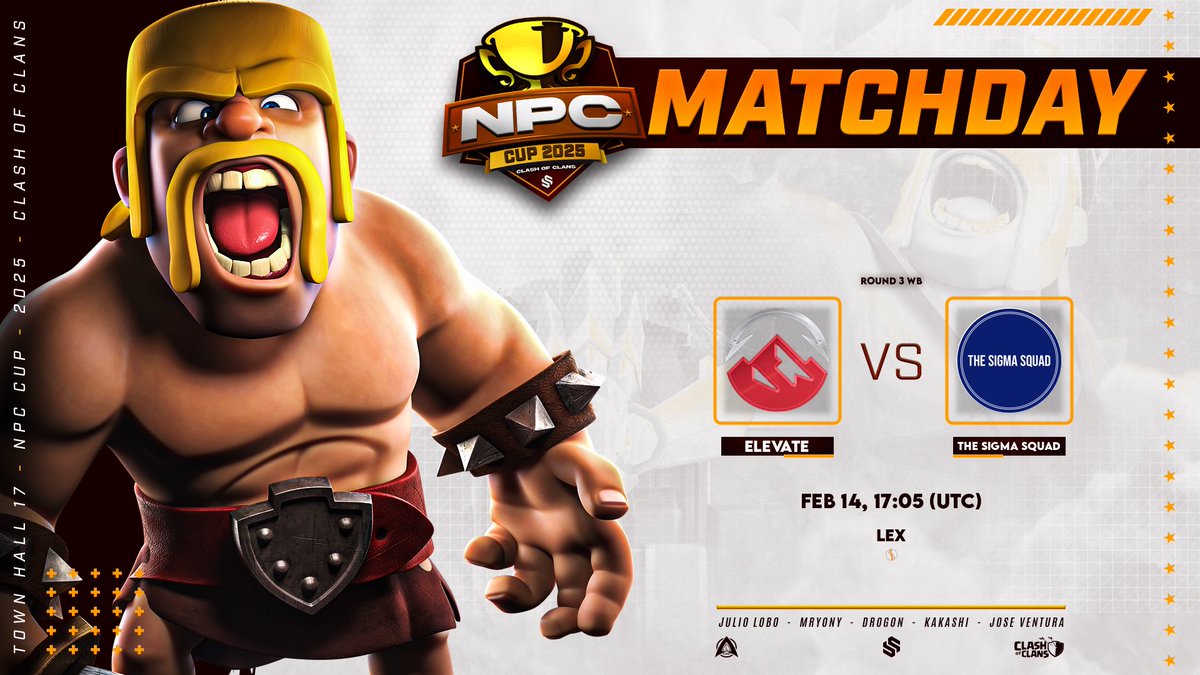 🔥 C’est l’heure du STREAM 🔥

⏰ 18h
⚔️ <a href="/ElevateGG/">ELEVATE</a> 🆚 <a href="/THE_SIGMA_SQUAD/">THE SIGMA SQUAD</a> ⚔️
🏆 <a href="/StyleCupCoC/">Style Cup</a> 

D’après toi qui va gagner❓

🖥️ twitch.tv/lexgo_tv