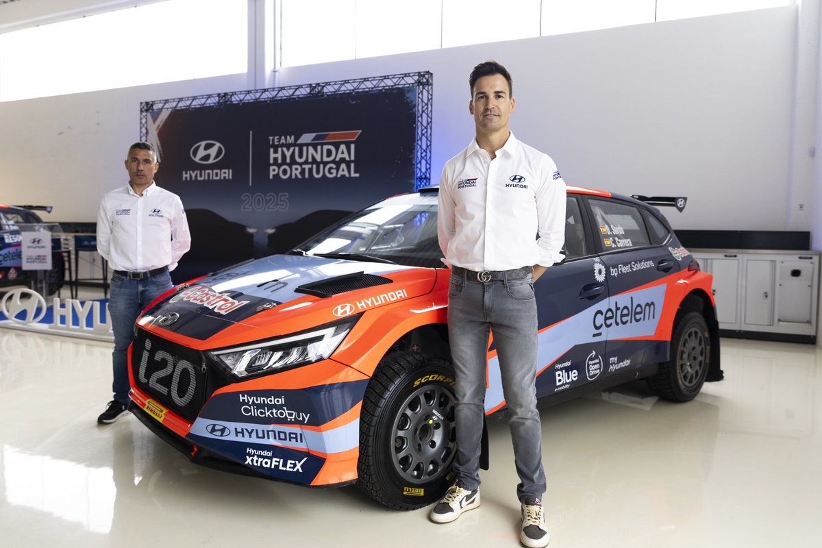 ✍️ <a href="/DaniSordo/">Dani Sordo</a> 🤝 <a href="/Candido_Carrera/">Cándido Carrera</a> fichan por <a href="/HyundaiPortugal/">HyundaiPortugal</a> y toman el testigo a <a href="/krismeeke/">krismeeke.com</a> 🤝 Stuart Loudon.

🇵🇹 Van a disputar al completo el <a href="/CPR_C_PT_Ralis/">CPR_CampeonatoPortugaldeRalis</a> con un <a href="/HyundaiEsp/">Hyundai España</a> i20N Rally2 Step2 de <a href="/Sports_and_You/">Sports&You</a>.