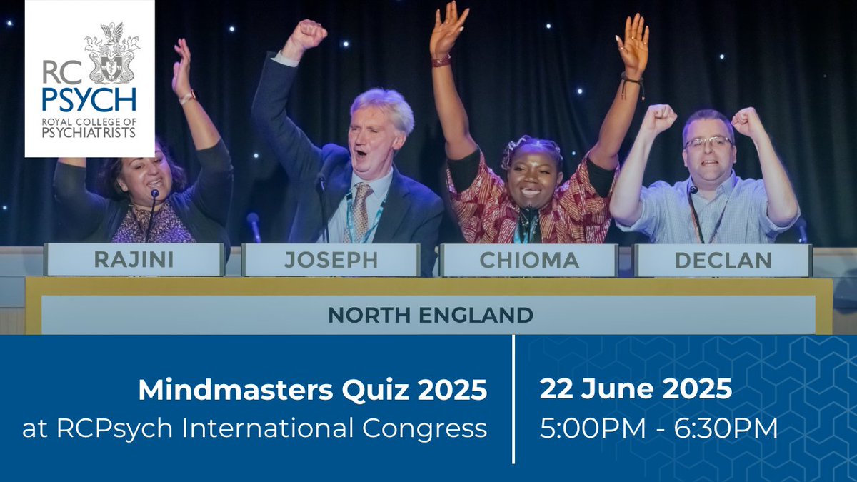 💡The North England team celebrated their Mindmasters victory in Edinburgh 2024. Will you be celebrating with your team this year?

📄Registration for Mindmasters is now open!

Find out more🔗bit.ly/3OSae4H
<a href="/rcpsychNW/">RCPsych North West</a>