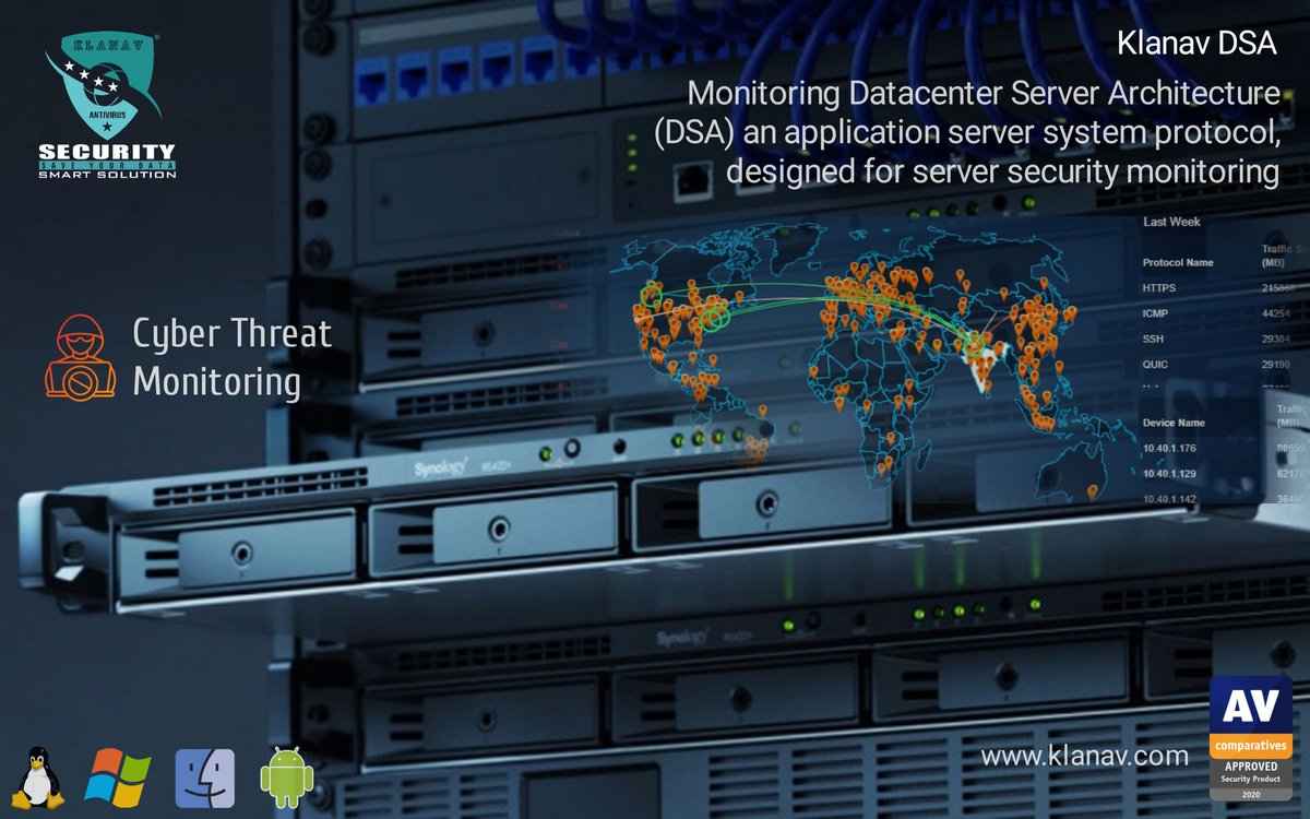 klanavid's tweet photo. Klanav DSA is an application server security system protocol, designed for monitoring datacenter server security. 

This protocol defines the specifications for passing data between the server and the client. 

Threat monitoring involves continuously analyzing and evaluating security data to identify cyber attacks and data breaches. 

Threat monitoring solutions collect and correlate information from sensors and network equipment as well as endpoint agents and other security technologies to identify patterns that indicate potential threats or security incidents. 

Once a threat is identified, an alert is issued to the security team for incident mitigation or response.

#klanav #antivirus #cybersecurity #monitoring #ads #server #cyberthreat #threat #networking #internet #bigdata #firewall #information #database