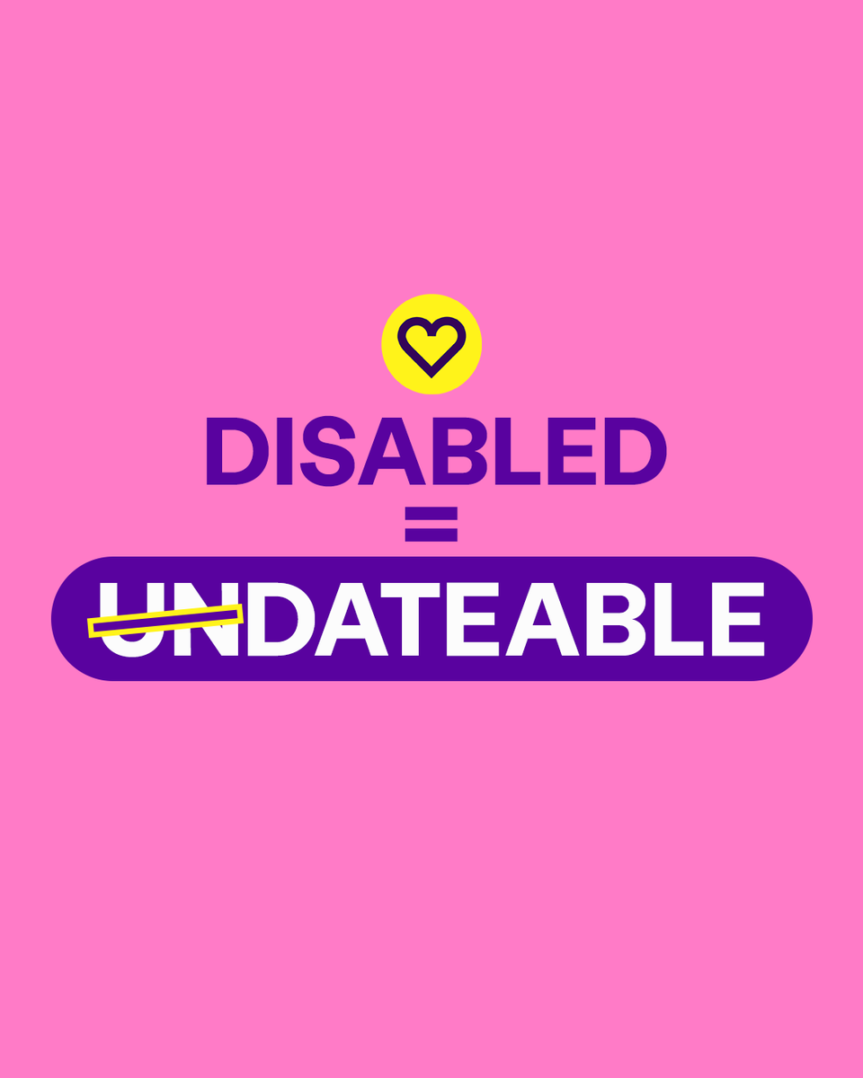 scope's tweet image. Roses are red, violets are blue, if you think we’re undateable, shame on you!
Disabled people regularly feel excluded from conversations surrounding sex and relationships. And we shouldn’t be.
We deserve to be loved, feel desirable, and enjoy relationships if we want to 😊