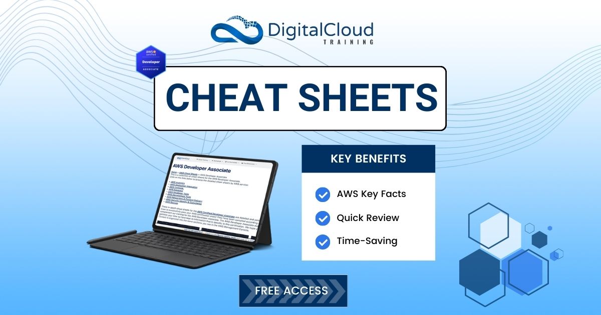 nealkdavis's tweet image. 🔑 Keen to pass your #AWS #DeveloperAssociate exam with confidence?
Our cheat sheets break down all the key topics from the AWS exam blueprint, helping you study smarter, not harder! 💡
👉 digitalcloud.training/category/aws-c…
#AWSDeveloperAssociate #CloudCertifications