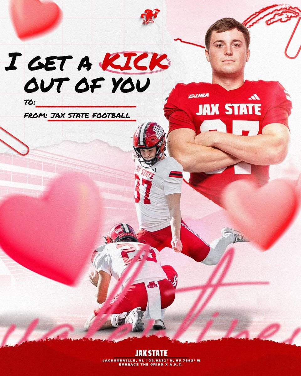 Happy Valentine's Day ♥️

From, Jax State Football