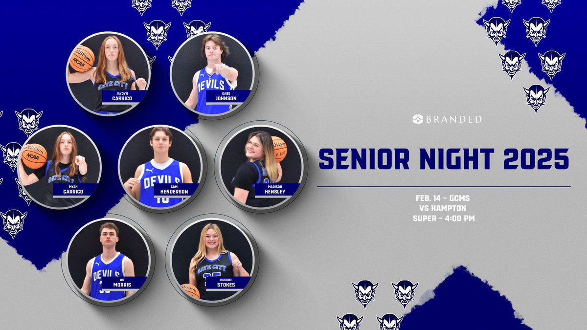 Gate City Athletics (@gchsdevils) on Twitter photo ๐จ BLUE DEVIL GAMEDAY ๐จ
๐๏ธ Senior Night
๐ Hampton
โฐ JV Girls - 4:00 PM | JV Boys - 5:00 PM
โฐ V Girls - 6:00 PM | V Boys - 8:00 PM
๐ GCMS
๐ Gate City, VA
๐บ <a href="/NFHSNetwork/">NFHS Network</a>
๐๏ธ <a href="/gcfbprepostgame/">GC Sports Radio</a>
๐ผ Branded
๐ธ Maggie Grizzle | <a href="/GateCitySMP/">Gate City Sports Management</a>
#FAMILY #GCBB ๐จ BLUE DEVIL GAMEDAY ๐จ
๐๏ธ Senior Night
๐ Hampton
โฐ JV Girls - 4:00 PM | JV Boys - 5:00 PM
โฐ V Girls - 6:00 PM | V Boys - 8:00 PM
๐ GCMS
๐ Gate City, VA
๐บ <a href="/NFHSNetwork/">NFHS Network</a>
๐๏ธ <a href="/gcfbprepostgame/">GC Sports Radio</a>
๐ผ Branded
๐ธ Maggie Grizzle | <a href="/GateCitySMP/">Gate City Sports Management</a>
#FAMILY #GCBB