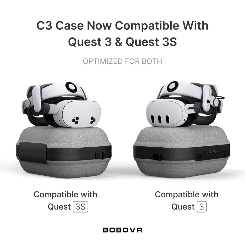 bobovr_official's tweet image. Many of you have been asking about a carrying case for the Quest 3S -we hear you!
We&apos;re happy to share that we&apos;ve fine-tuned our C3 case, and it now fits the Quest 3S perfectly, just like it does for the Quest 3!
Available at: bobovr.com/products/c3
(Also on Amazon and More)