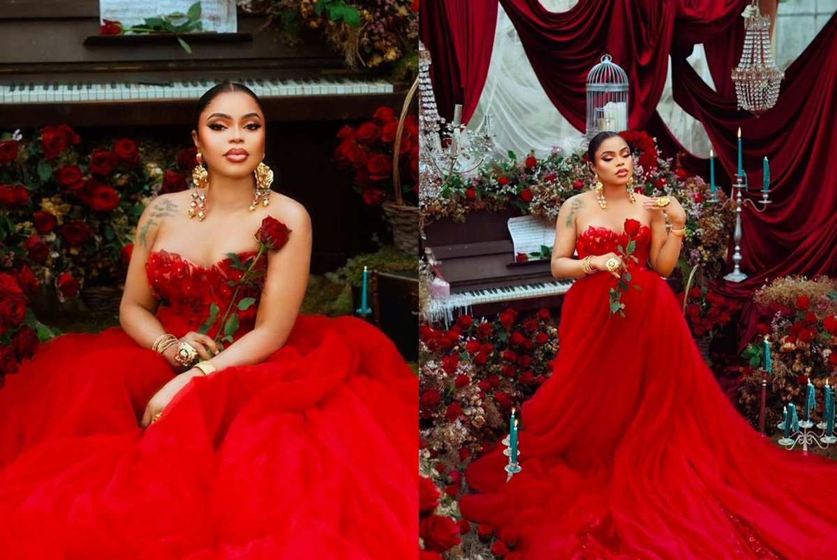 yabaleftonline's tweet photo. Bobrisky shares roses-themed photos in celebration of Valentine's Day. https://t.co/pVZLethfXU