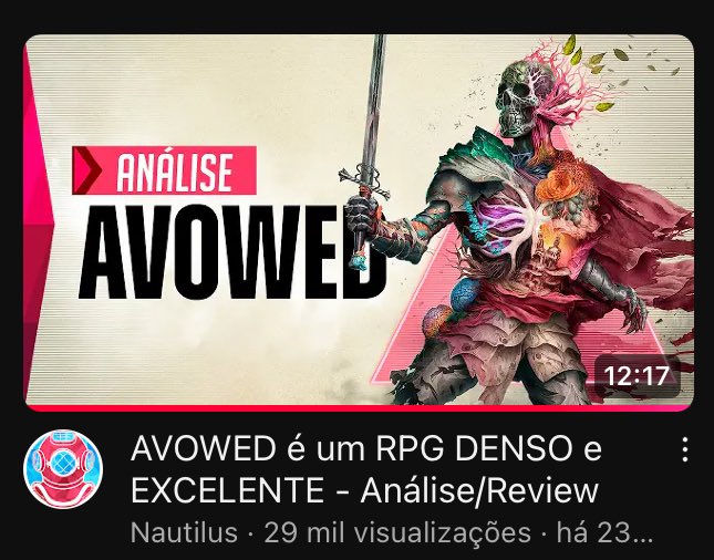 Depois fui assistir ao review do Nautilus e aquilo sim é jornalismo gamer, vai ler os comentários e você só encontra gente realmente apaixonada pelos joguinhos e que se importa em JOGAR.