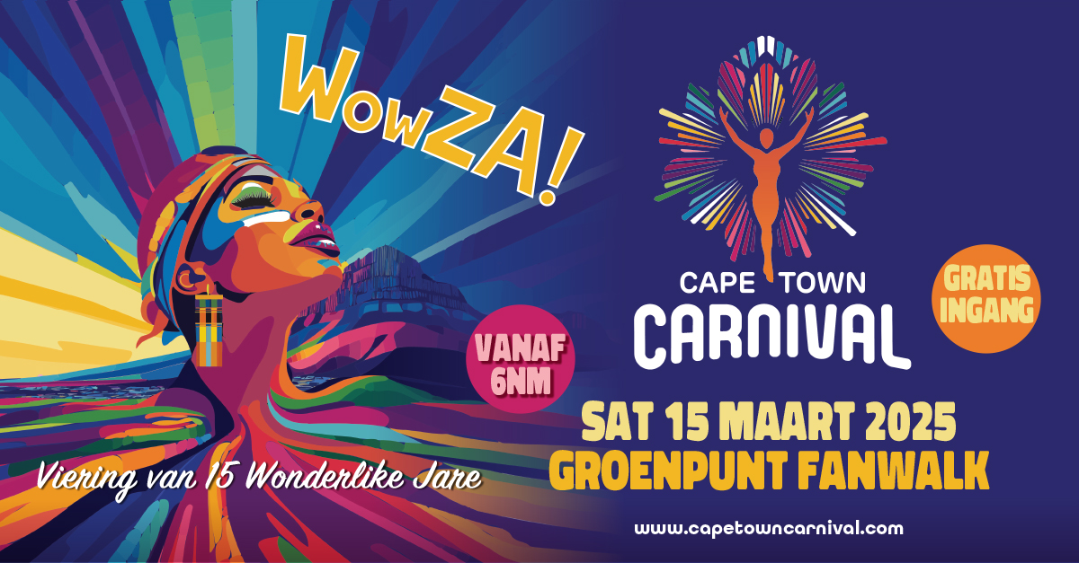 GEBORG: Moenie die Kaapstad-karnaval op 15 Maart 2025 om 18:00 misloop nie. Gaan na die Groenpunt-lekkerlooproete en maak gereed vir skitterende vlotte en opwindende optredes. Toegang is GRATIS! netwerk24.com/netwerk24/Kuie…  #capetowncarnival2025