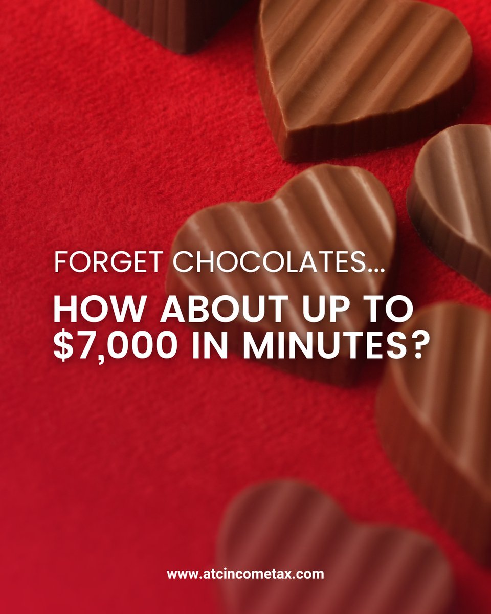 ATCincometax's tweet image. Love is sweet, but a tax refund is even sweeter! 🍫💰

File early with ATC and get your refund faster.

Book your appointment now! ⬇️

atcincometax.com/contact-us/

#valentinesday #taxseason #fileearly #taxrefund