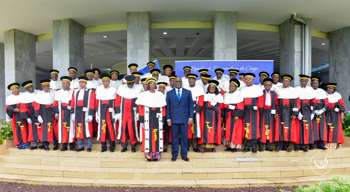 LE POINT DE LA SEMAINE DU 10 au 14 Février 2025
-------------------------------------- Prestation de serment au Conseil d'État
---------------------------------------
Cette semaine a constitué un jalon majeur dans le domaine judiciaire en République Démocratique du Congo, avec la