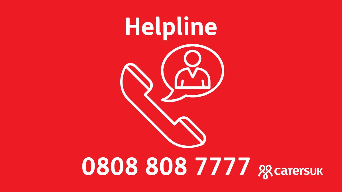 Carers UK (@carersuk) on Twitter photo If you have any questions about caring, our Helpline is open.
You can email advice@carersuk.org at any time or call 0808 808 7777 from Monday to Friday, 9am – 6pm.
go.carersuk.org/3BQParY If you have any questions about caring, our Helpline is open.
You can email advice@carersuk.org at any time or call 0808 808 7777 from Monday to Friday, 9am – 6pm.
go.carersuk.org/3BQParY