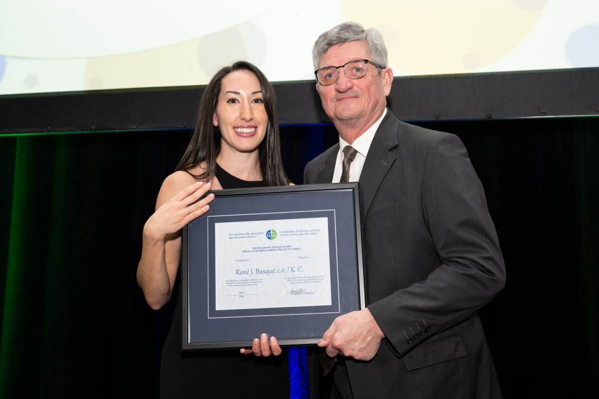 Congratulations to CBA-NB’s 2025 Distinguished Service Award Winner – René Basque, K.C./c.r.

Join us in celebrating his achievements and commitment to excellence in law. Congratulations, René!