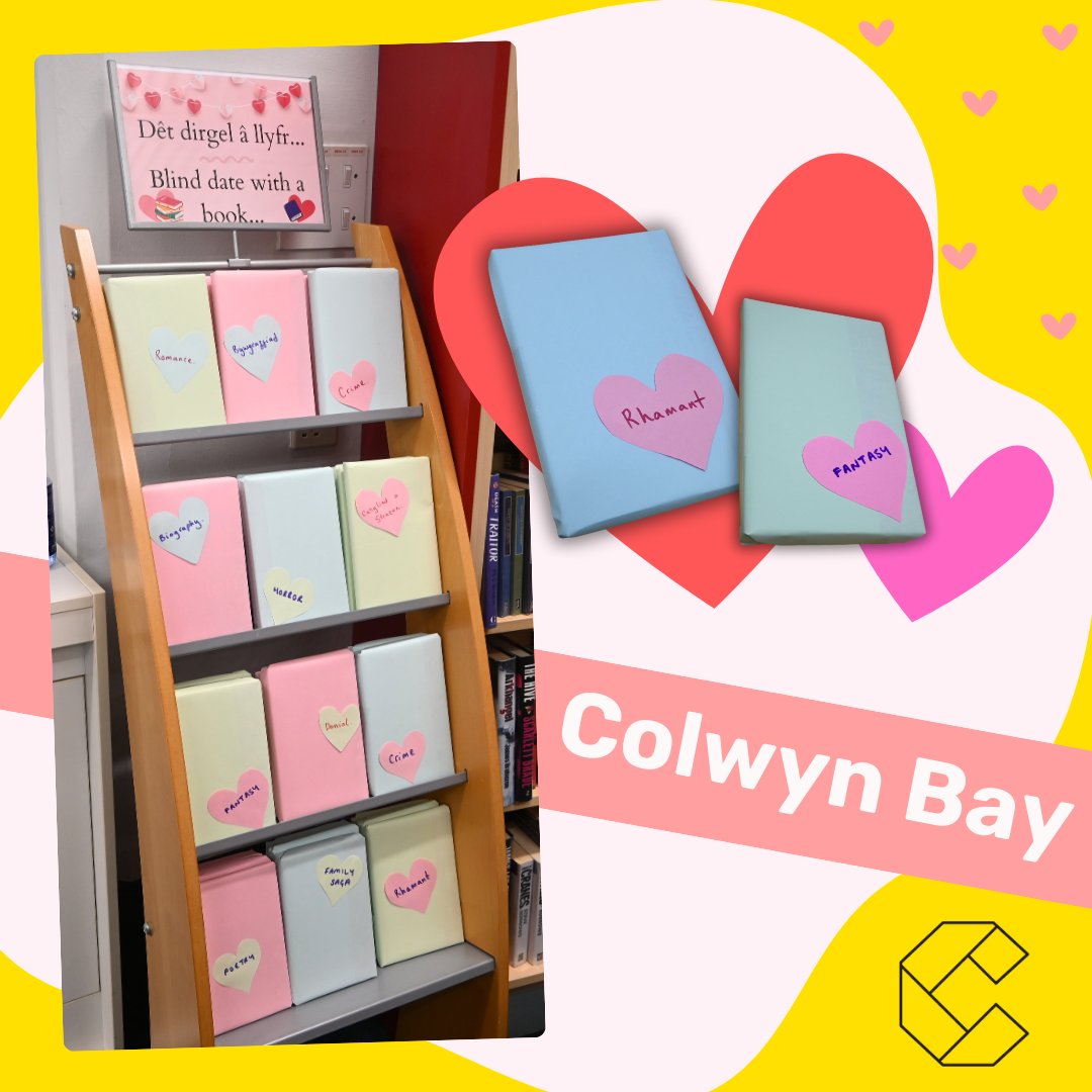 ConwyLibraries's tweet image. Happy Valentine&apos;s Day! ❤️

Come to Colwyn Bay Library for a blind date with a book! 📖⬇️

#LoveLibraries #LoveReading