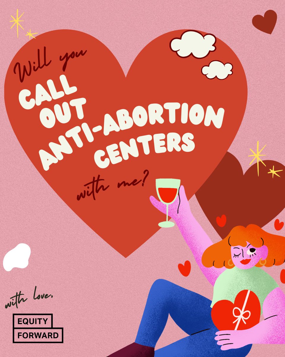 EquityForward's tweet image. Nothing says “I love you” like fighting for reproductive justice! 💛  
This Valentine’s Day, let’s take action to ensure everyone has access to care, can raise their families in safe and healthy communities, and live free from shame or stigma.