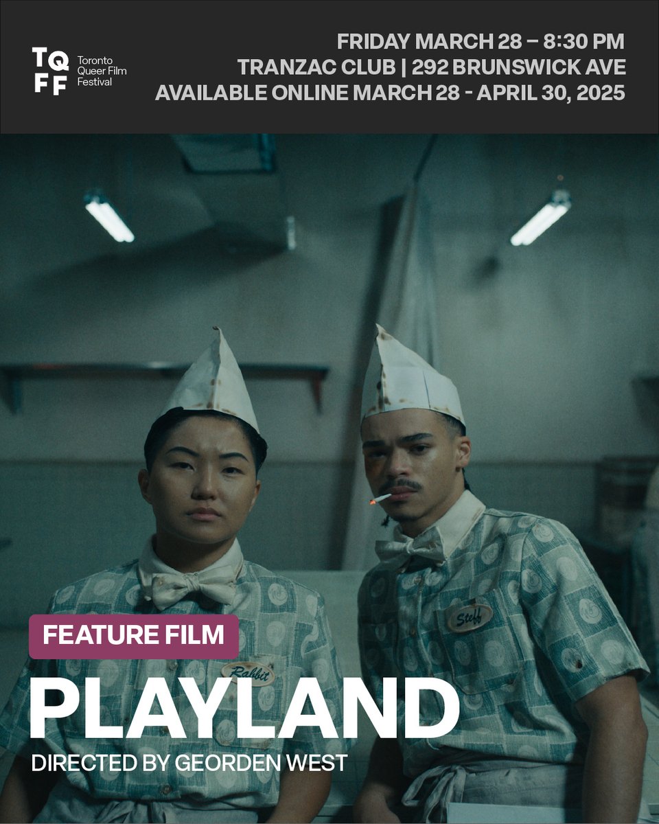 ✨A TQFF Feature Presentation ✨⁠

Set on the eve of the Playland Café’s demolition, the film envisions the ghosts of former workers and patrons returning for one final night. 

Join us for Playland at #TQFF2025

Book tickets here: l8r.it/TJHH