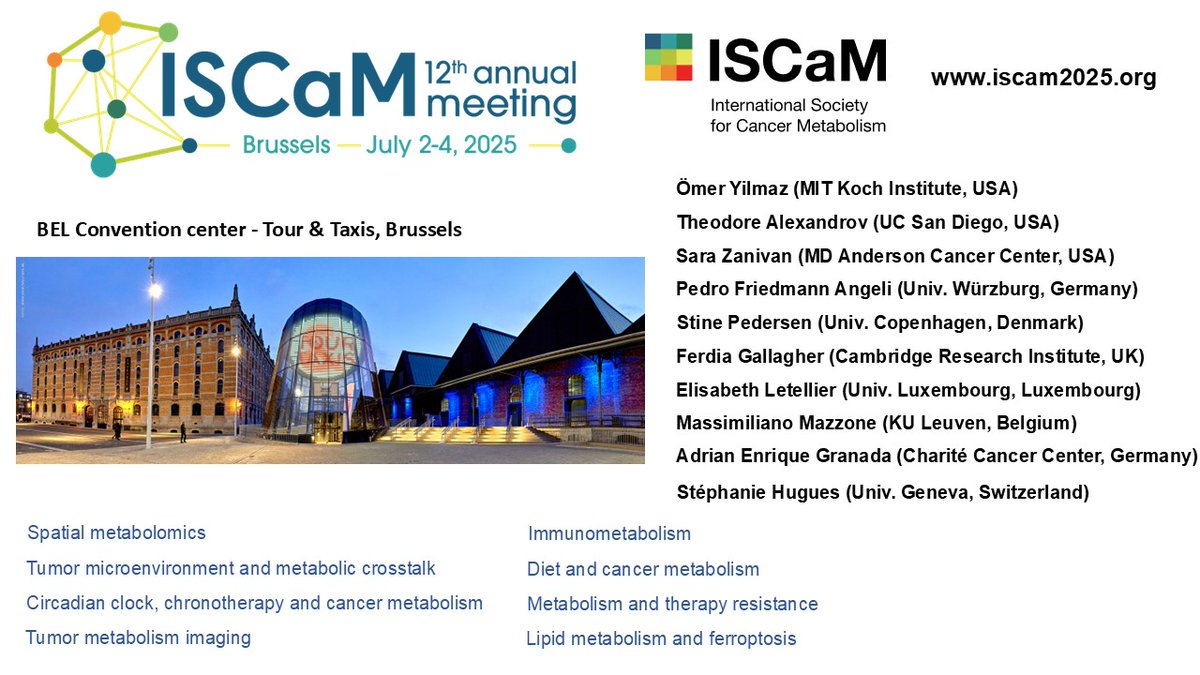 ISCaM_Society's tweet image. New year new ISCaM Meeting!!
This year's meeting will be held in beautiful BRU (again) and will host a terrific lineup (AGAIN).
As usual, it will fetch plenty of opportunities for networking and fun!