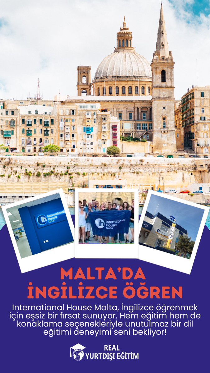 🌞 Malta’da İngilizce Öğren! 🌍🎓

International House Malta, İngilizce öğrenmek için eşsiz bir fırsat sunuyor. Hem eğitim hem de konaklama seçenekleriyle unutulmaz bir dil eğitimi deneyimi seni bekliyor!

#maltadaegitim #maltadadilegitimi  #yurtdisindaegitim #maltadayasam