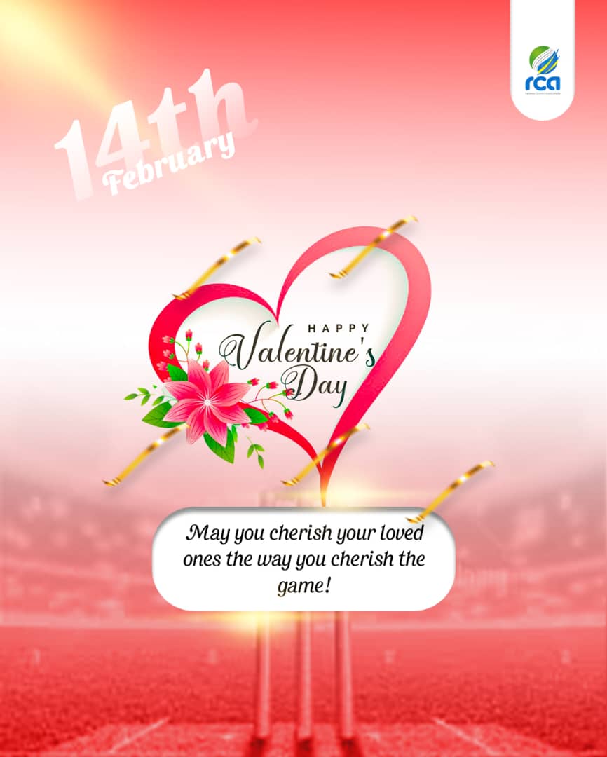 RwandaCricket's tweet image. Celebrate love today the way you celebrate
every great inning. Happy Valentine's Day
from Rwanda Cricket Association.
#RwandaCricket 
#GrowingWithEveryStep 
#LoveTheGame #CherishTheOnesYouLove