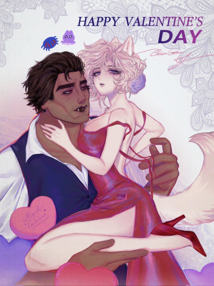 ONI_Bzut67's tweet image. MigCat valentine's day❤️💜 #Miguelohara #Spiderman2099 #Docock #ASTV #Ocxcanon